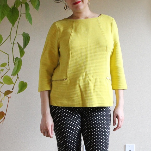 Boden Tops - 🌴 CLOSEOUT ✨ Boden yellow textured top